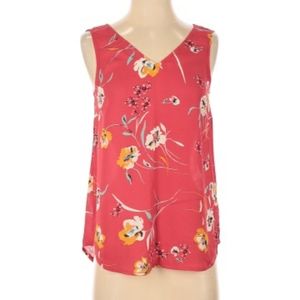Maurice's Sleeveless Blouse XL Red Floral